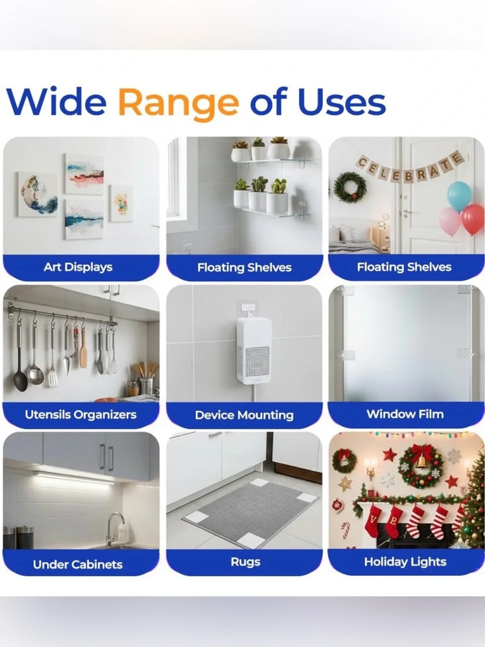 Picture Hanging Strips - White (Pack of 64)32 pairs